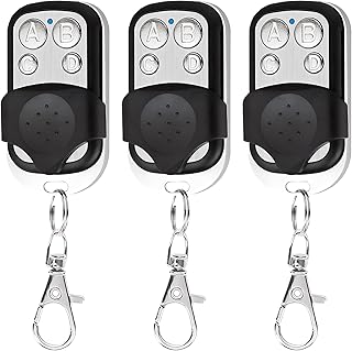 3 Stück Garagentoröffner Fernbedienung Klonen Universal 433 MHz, Handsender Door Opener mit Schiebedeckel Drahtlose, Funkfernbedienung Garagentor, Schalter Licht