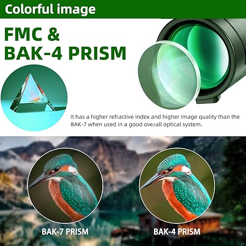 Miniatura 5 de Telescopio monocular de alta potencia de 40 x 60 con adaptador para teléfono inteligente, trípode bolsa de viaje, monoculares de visión más grande