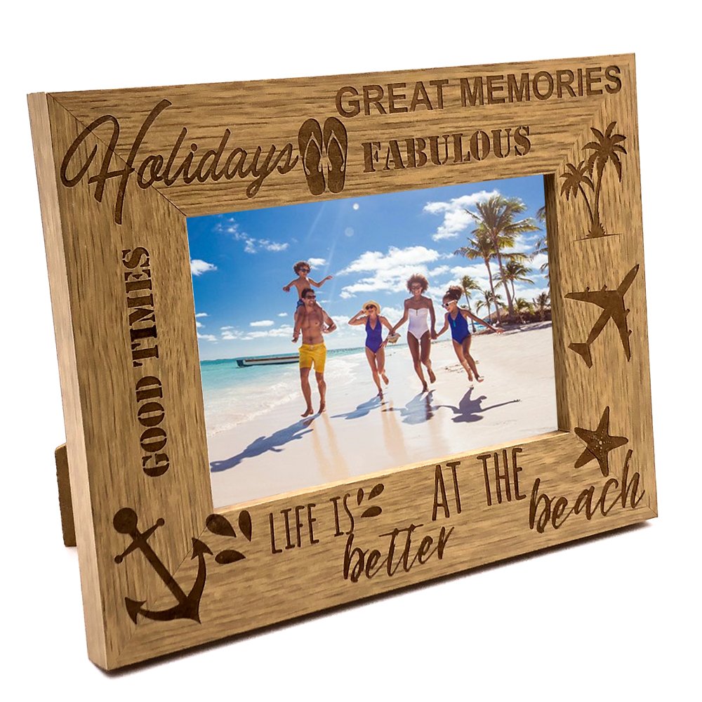 Ukgiftstoreonline Holidays Wooden Photo Frame Gift (4 X 6 Inch)