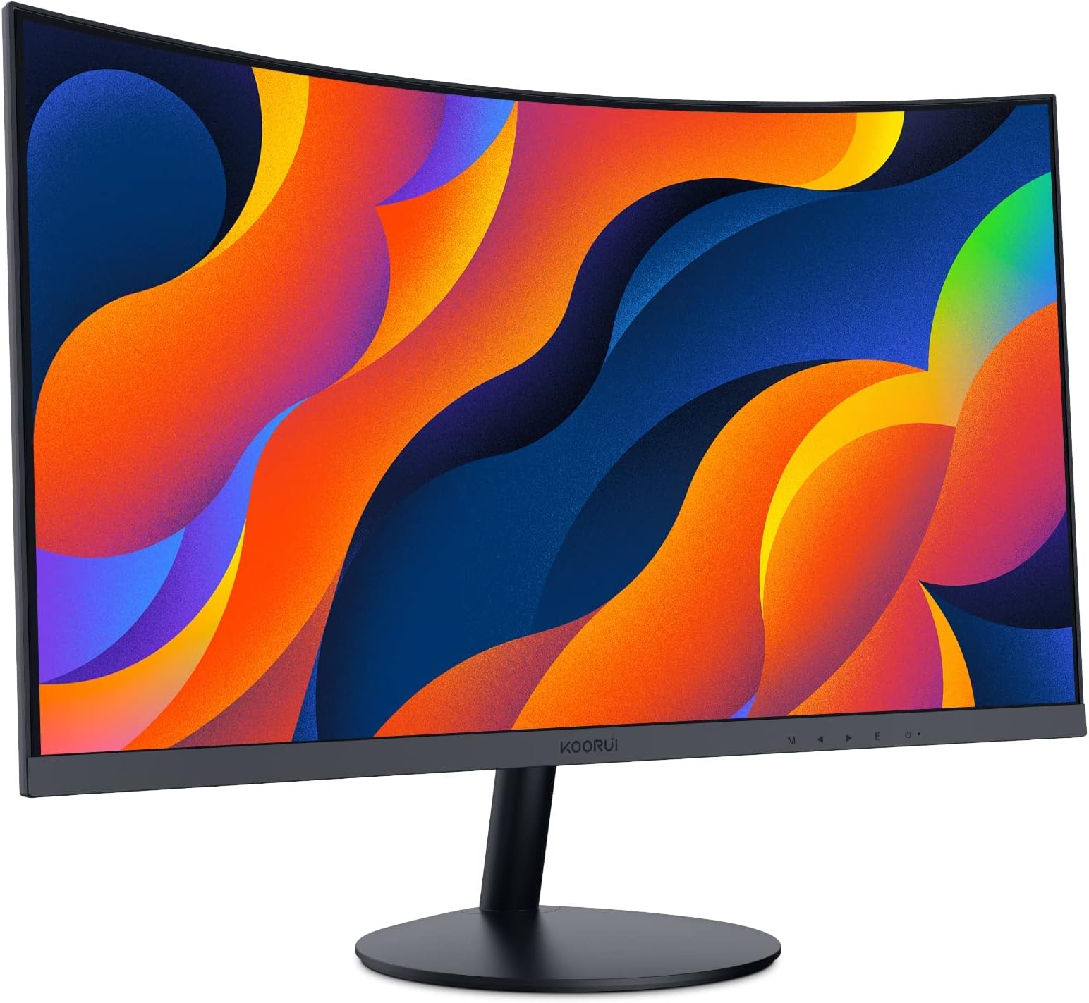 KOORUI 24-Inch Curved Computer Monitor- Full HD 1080P 60Hz Gaming ...