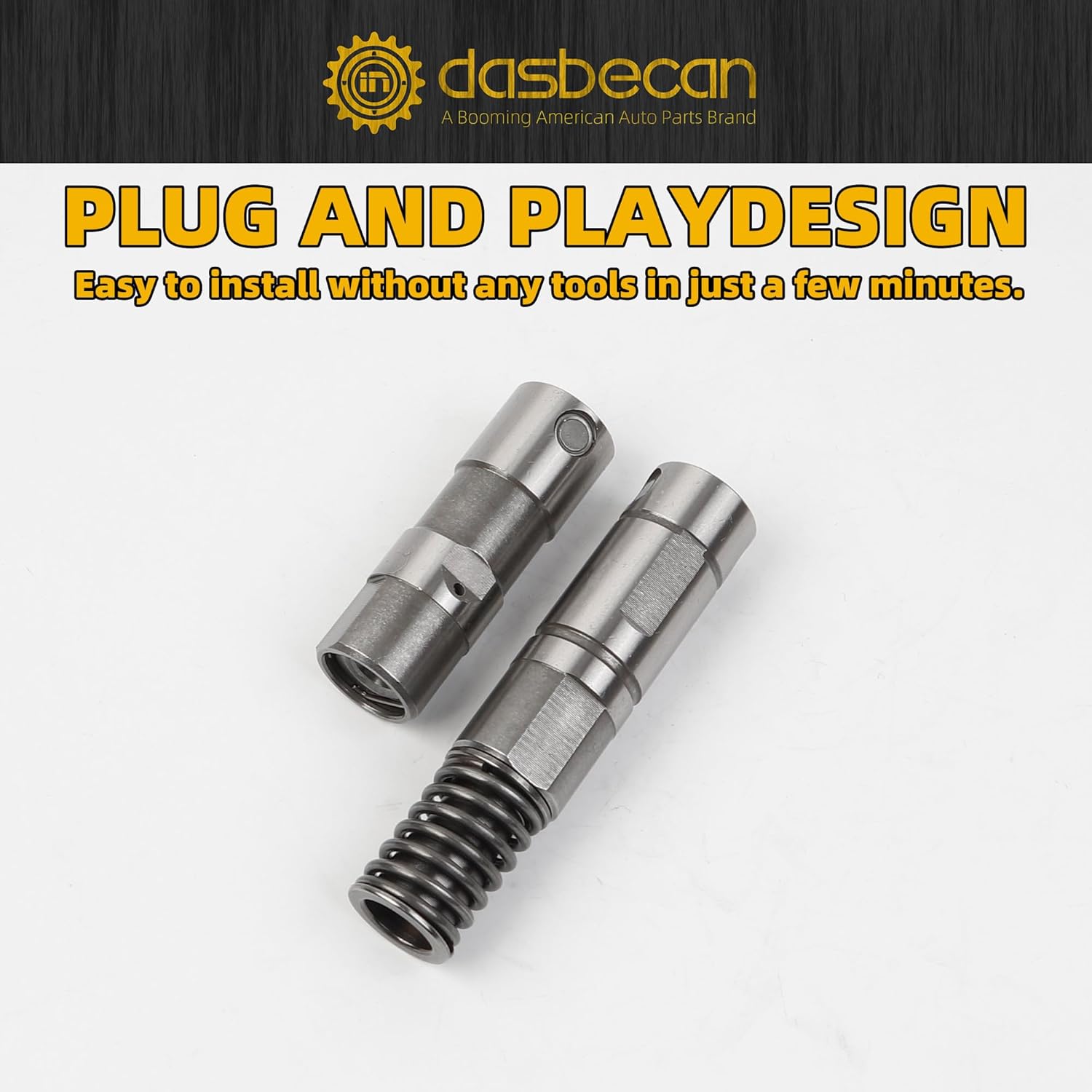 Dasbecan Active Fuel Management Valve Hydraulic Roller Lifter and Guide Tray Compatible with Chevy Jeep GMC Buick Pontiac 4.3L 5.3L 6.0L 6.2L Replace#12569256 12645725 12680871(16pcs)