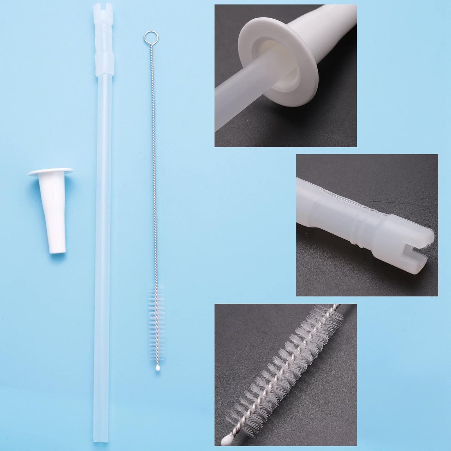 Dciustfhe Compatible Gallon Bottle,Reusable Adjustable Straws for 128Oz