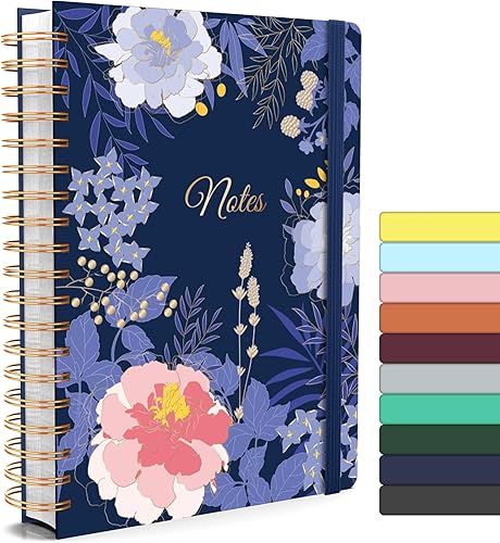 Vista 106 de Forvencer Cuaderno rayado en espiral con 300 páginas numeradas, diarios gruesos A5 para escribir con papel de 3.53 oz/m², cuadernos de tapa dura