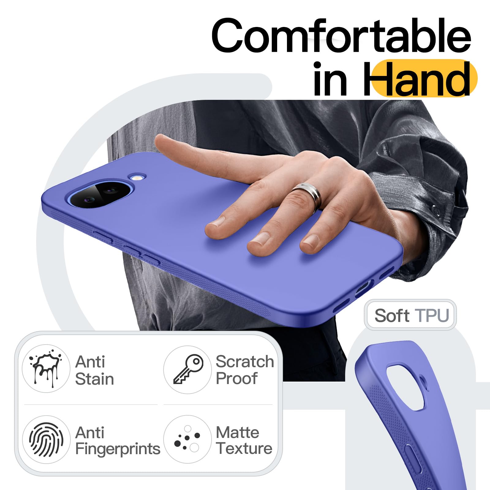 Amazon.com: JETech Slim Case for Google Pixel 10a, Anti-Slip