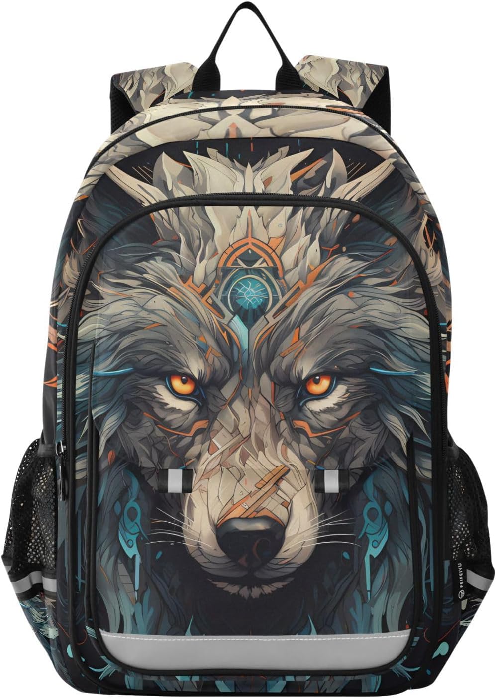 ALAZA King Of Wolf Laptop Backpack Purse for Women Men Travel Bag Casual Daypack with Compartment & Multiple Pockets