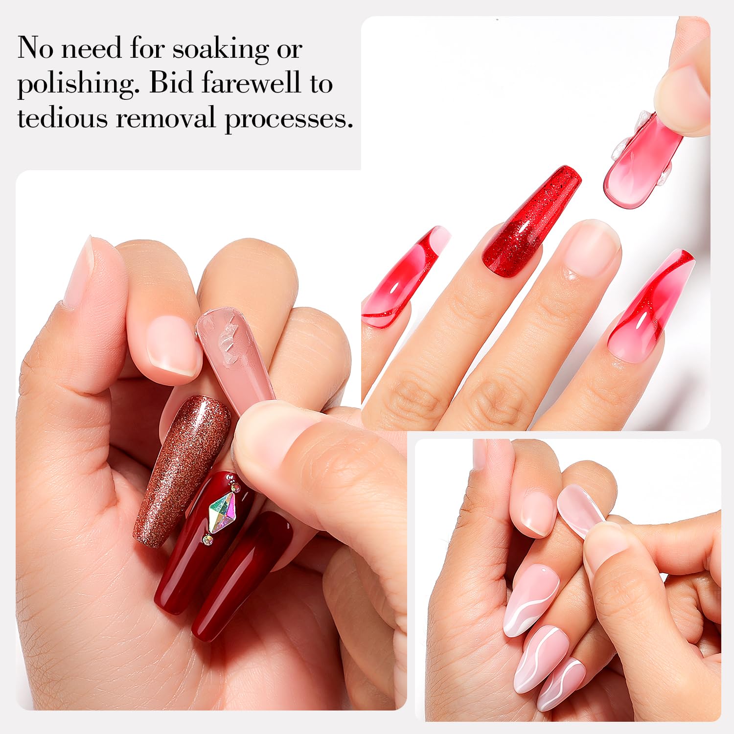 AIMEILI Peel Off Base Coat Gel Remove Półtrwały lakier do paznokci półtrwały lakier do paznokci Soak Off UV LED przezroczysty żel UV 10 ml