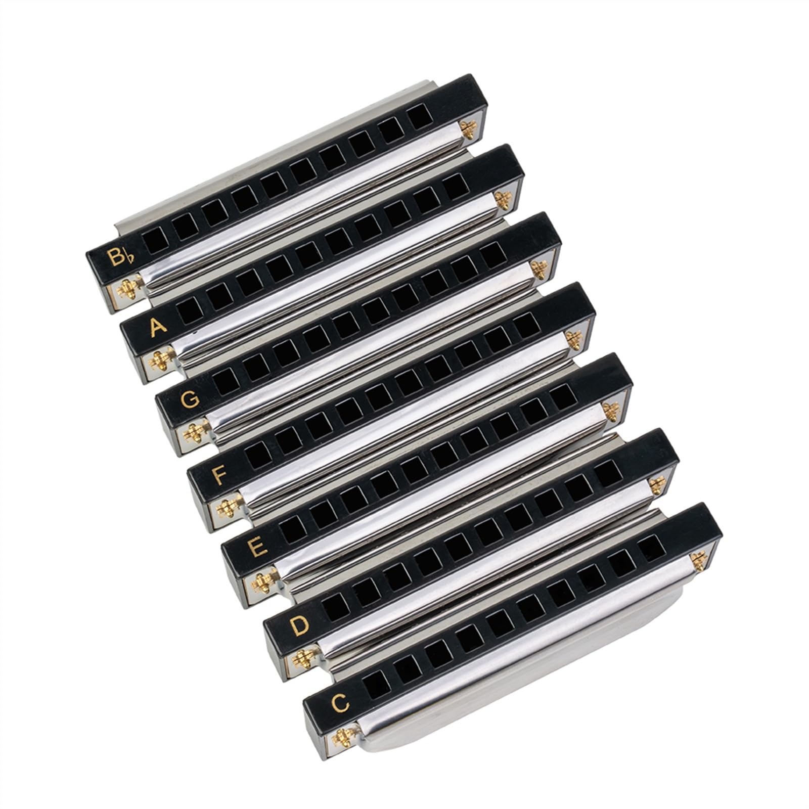 Armonica per Studenti Set Di Strumenti Musicali Diatonici Standard Per Principianti 7 Pezzi Armonica 10 Fori Chiave C Jazz Musica Folk