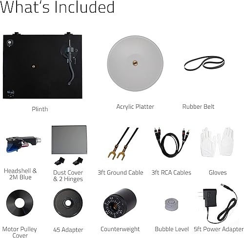 Miniatura 9 de Fluance RT85 Tocadiscos con Cartucho Ortofon, Plato Acrílico, Control de Velocidad y Aislamiento de Vibraciones - Reproductor de Discos de Vinilo de