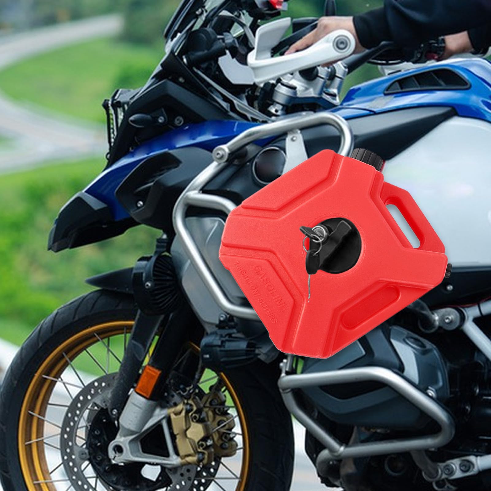 Zbiornik Oleju do Motocykla 5L Dodatkowy Zbiornik Oleju Do Motocykla | Pojemnik Na Płyny Silnikowe Do Części Skutera Turystyka Długodystansowa Jazda Terenowa