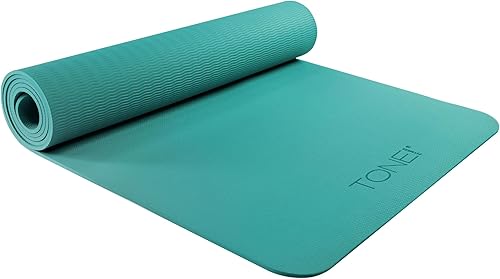 Miniatura 17 de TONE Fitness Esterilla de yoga antideslizante de 1/4 pulgadas de grosor para ejercicios y pilates para entrenamientos en casa con correa de