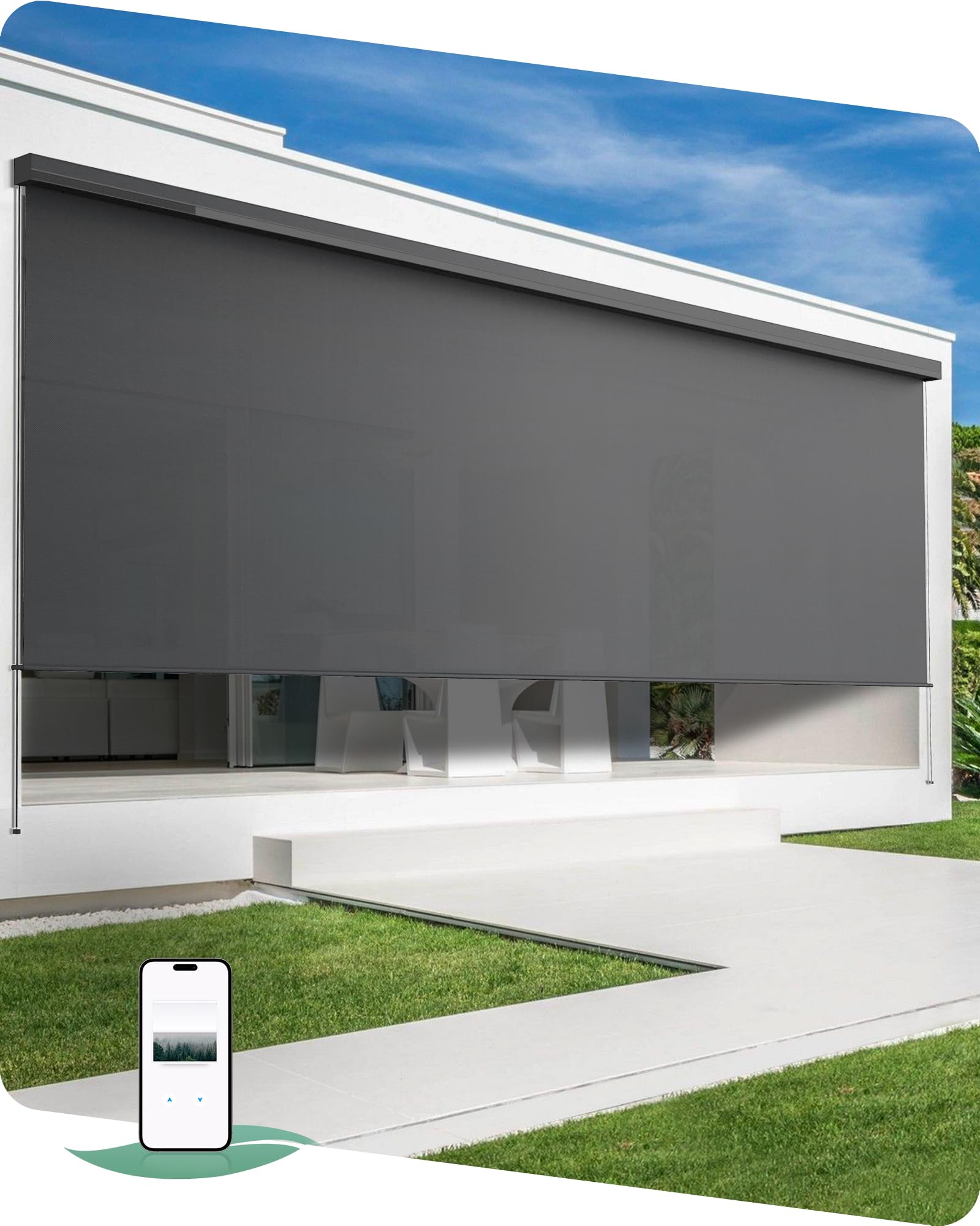 Yoolax Motorized Outdoor Shades for Patio