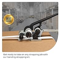 Vista 7 de IDL Packaging PRO - Kit de flejado de cable compuesto de 1 1/4 pulgadas x 820 pies, resistencia a la rotura de 3300 libras, el mejor tensor de su