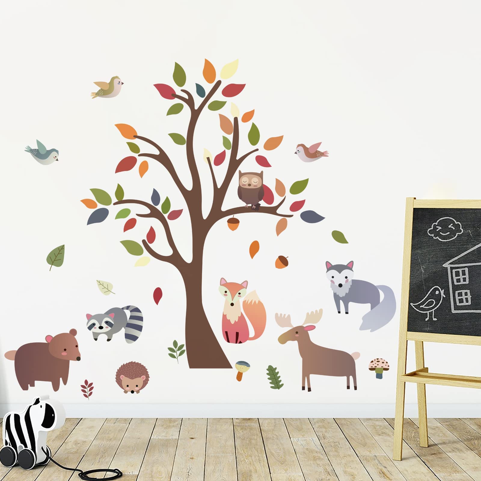 Adesivi Murali Animali Del Bosco - Decorazione Per Camerette Bambini - Foto 6