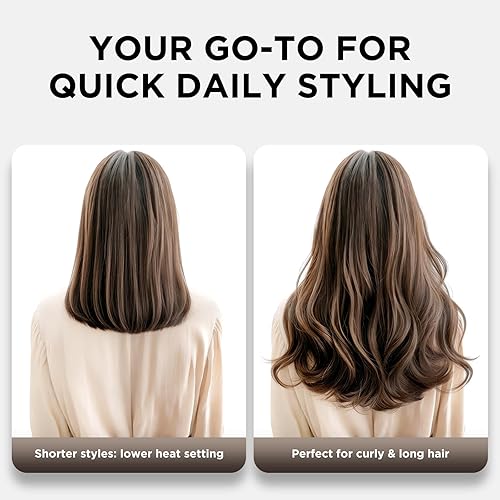 Miniatura 7 de Aima Beauty Cepillo secador de pelo, cepillo de aire caliente de cerámica iónica para alisado sin encrespamiento y soplado voluminoso, barril