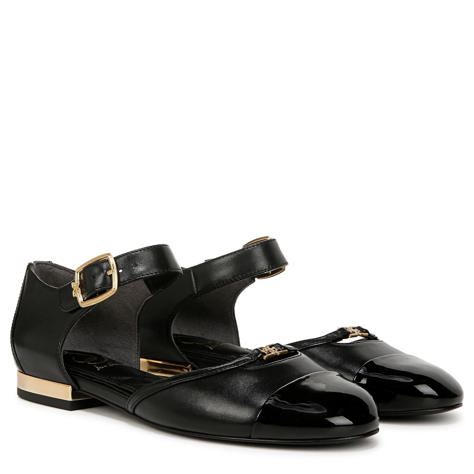 Zapatos planos Mary Jane de mujer tipo merceditas negras elegantes 7