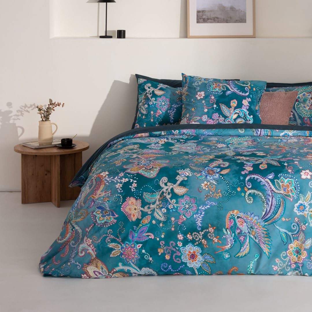 ETHERE MAISON Funda nórdica Uhtred Cama 135 cm - 220x220 cm, algodón 200 Hilos. Cierre con Botones.