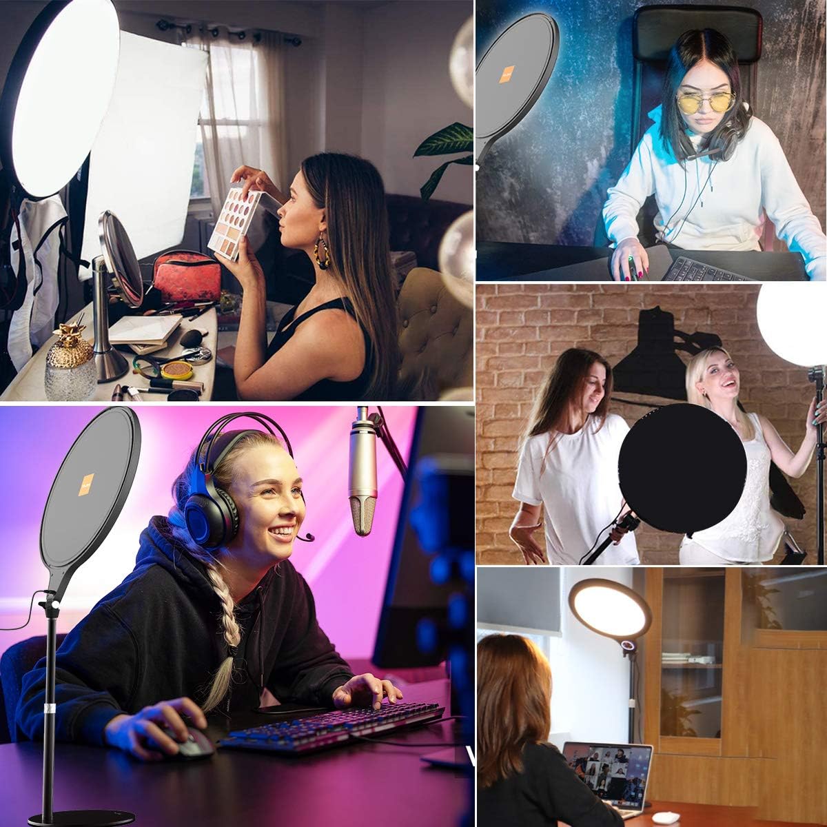 New Deal VIJIM Desk Video Key Light, LED Studio Photography Light, Dimmable Soft Light Panel,14.25 3500K-6000K for Photo Studio YouTube Video Shooting/Video Conference Tiktok Live/Game Streaming/Interviews