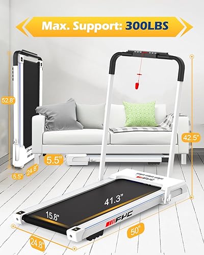 Miniatura 3 de FYC Caminadora para debajo del escritorio, almohadilla para caminar 2 en 1, estación de trabajo plegable para el hogar, capacidad de peso de 300