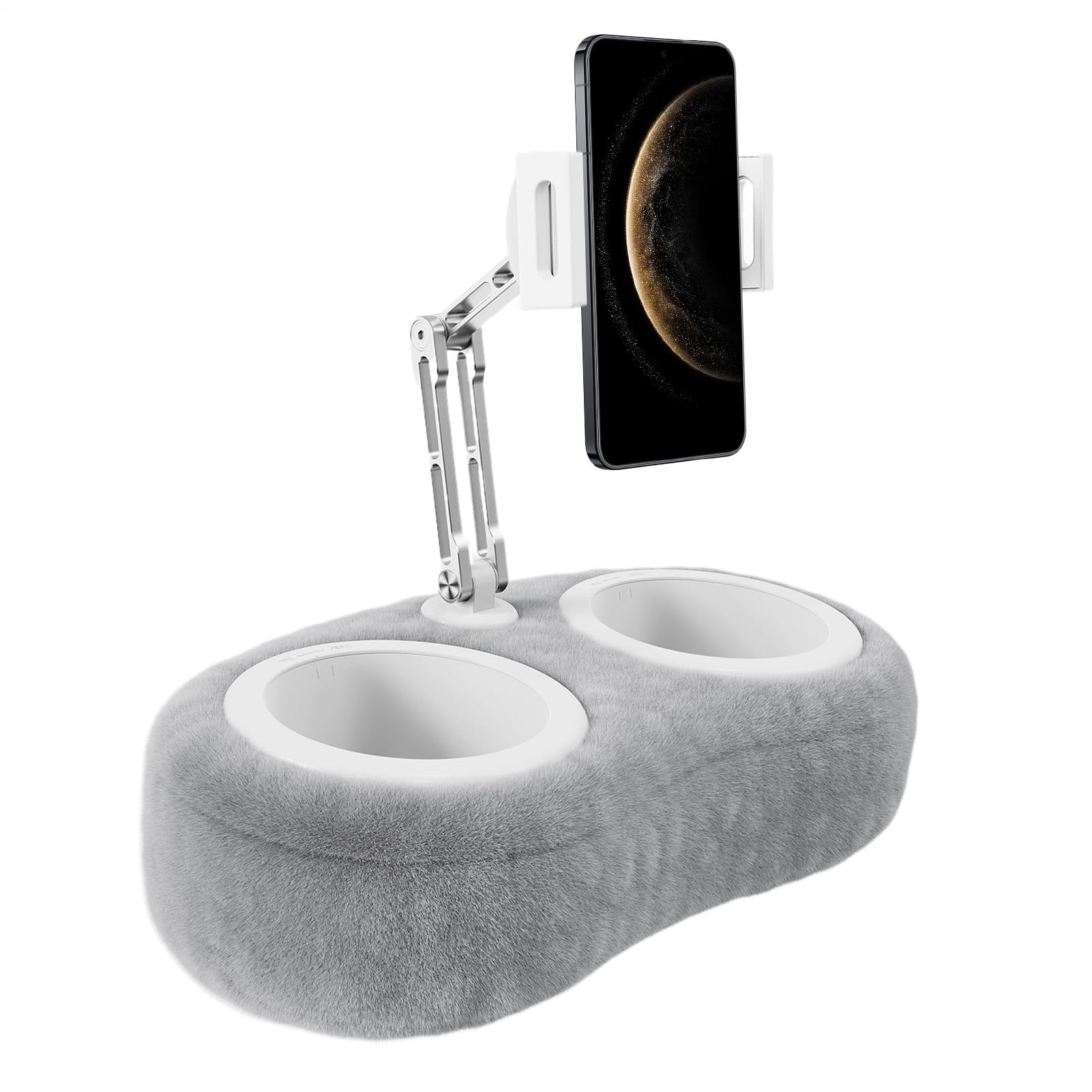 Generico Supporto Tablet a Cuscino Supporto Telefono per Scrivania | Portatable Regolabile per Toeletta Divano Scrivania con Base Girevole