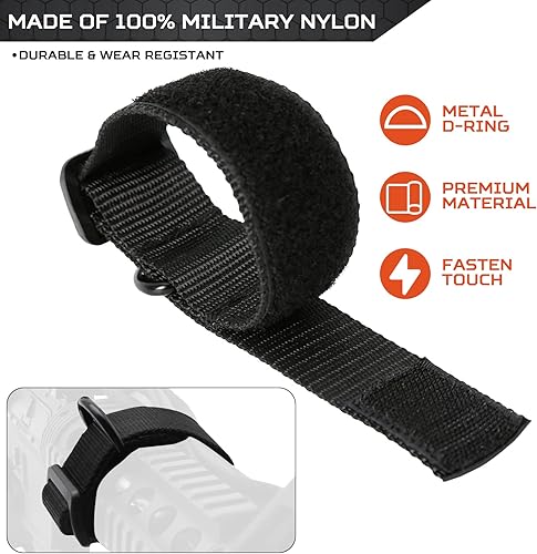 Miniatura 5 de Aolamegs Eslinga de pistola táctica, correa de nailon ajustable de 1.25 pulgadas con anillo en D para caza (paquete de 2)