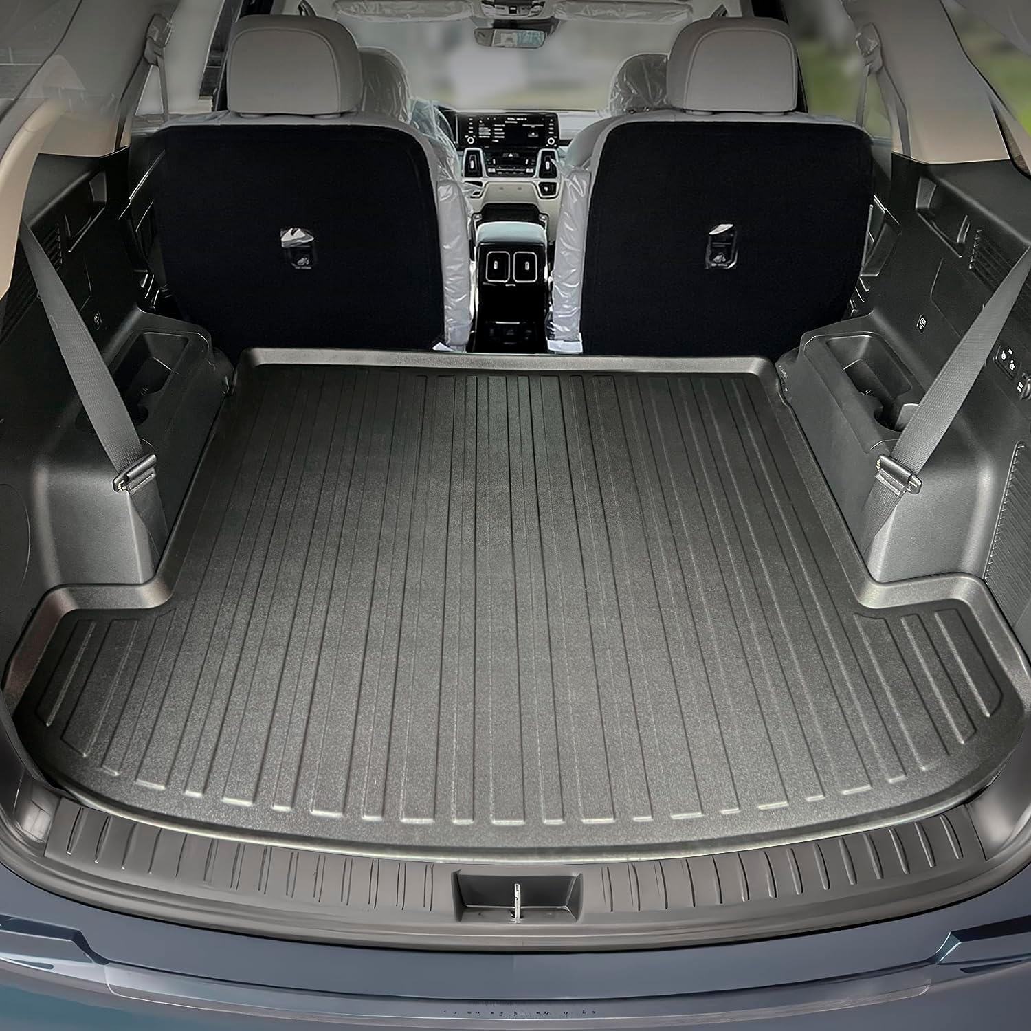 Premium Cargo Liner for Kia Sorento LX S X-Line EX 2021-2025 - 100% Protection - Custom Fit Car Trunk Mat - All-Season Black Cargo Mat - 3D Shaped Laser Measured Trunk Liners
