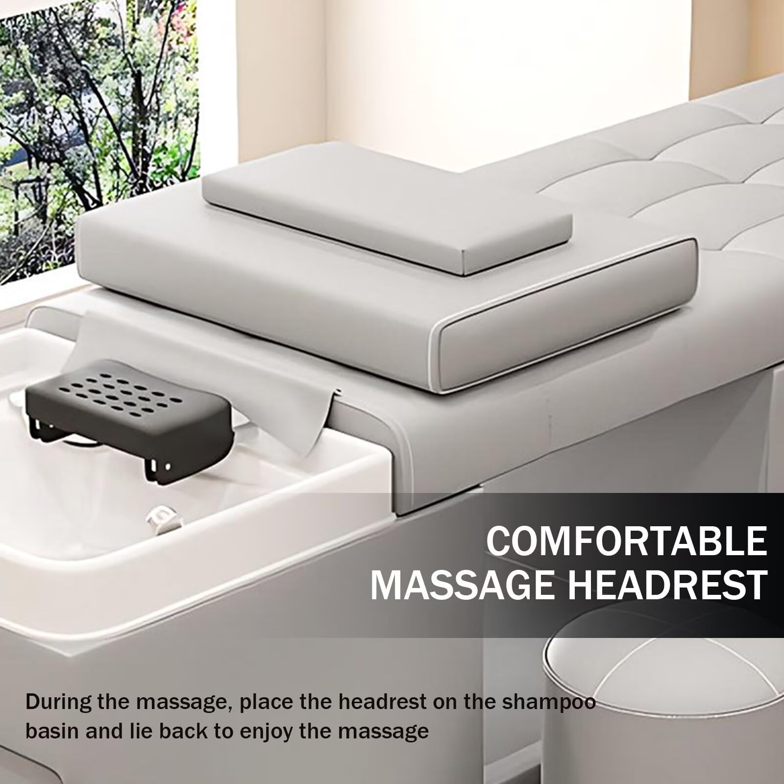 Professional Head SPA szampon do masażu łóżko z umywalką, szary nowoczesny styl