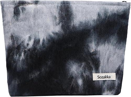 ALEXTINA Bonitas bolsas de maquillaje de gran capacidad, pequeñas bolsas de maquillaje, bolsas de cosméticos de viaje estéticas para mujeres, bolsa