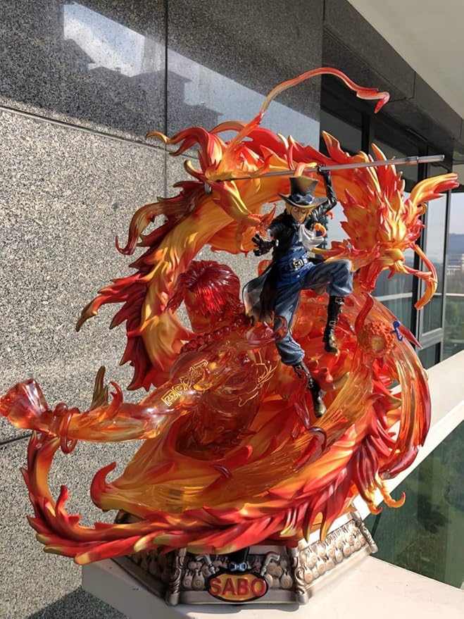 Amazon 在庫品 One Piece ワンピース フィギュア サボ 炎の意志 エースを伝承者 Boom Studio 16 Gk完成品 改造 一品物 Pop P O P 大型スタチュー フィギュア ドール 通販