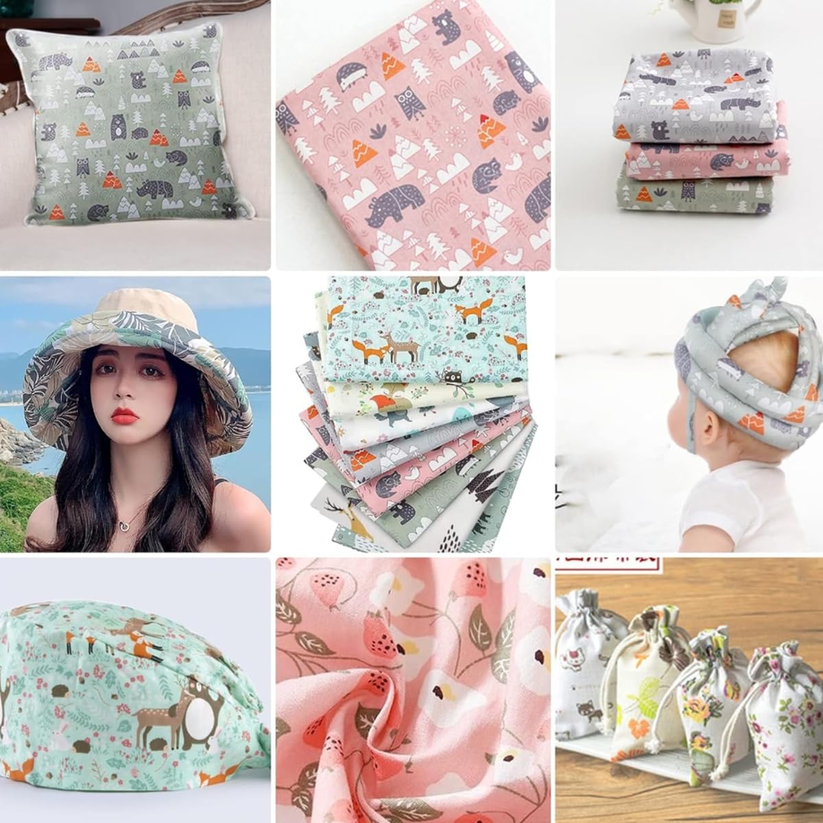 Materiały bawełniane, towar sprzedawany na metry, z nadrukiem kreskówek, zwierzęta, chusta bawełniana, patchwork, zestaw materiałów, 100% bawełna, materiały do szycia, do pikowania,