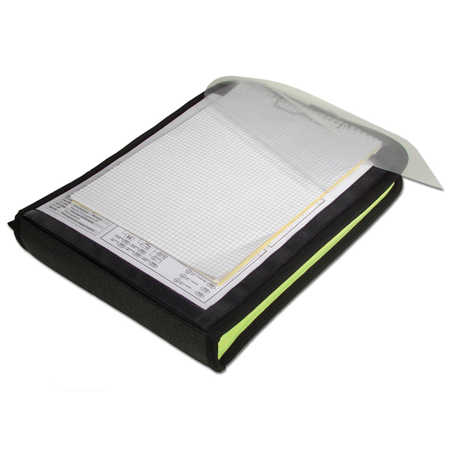 tee-uu DOKU Einsatzleitmappe DIN A4 quer Polyester 38 x 28 x 5,5 cm, Farben:Schwarz
