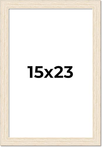 Vista 98 de Marco de fotos blanco de madera real de 19 x 19 pulgadas de ancho de 1.5 pulgadas Profundidad interior de 0.5 pulgadas Marco de fotos envejecido