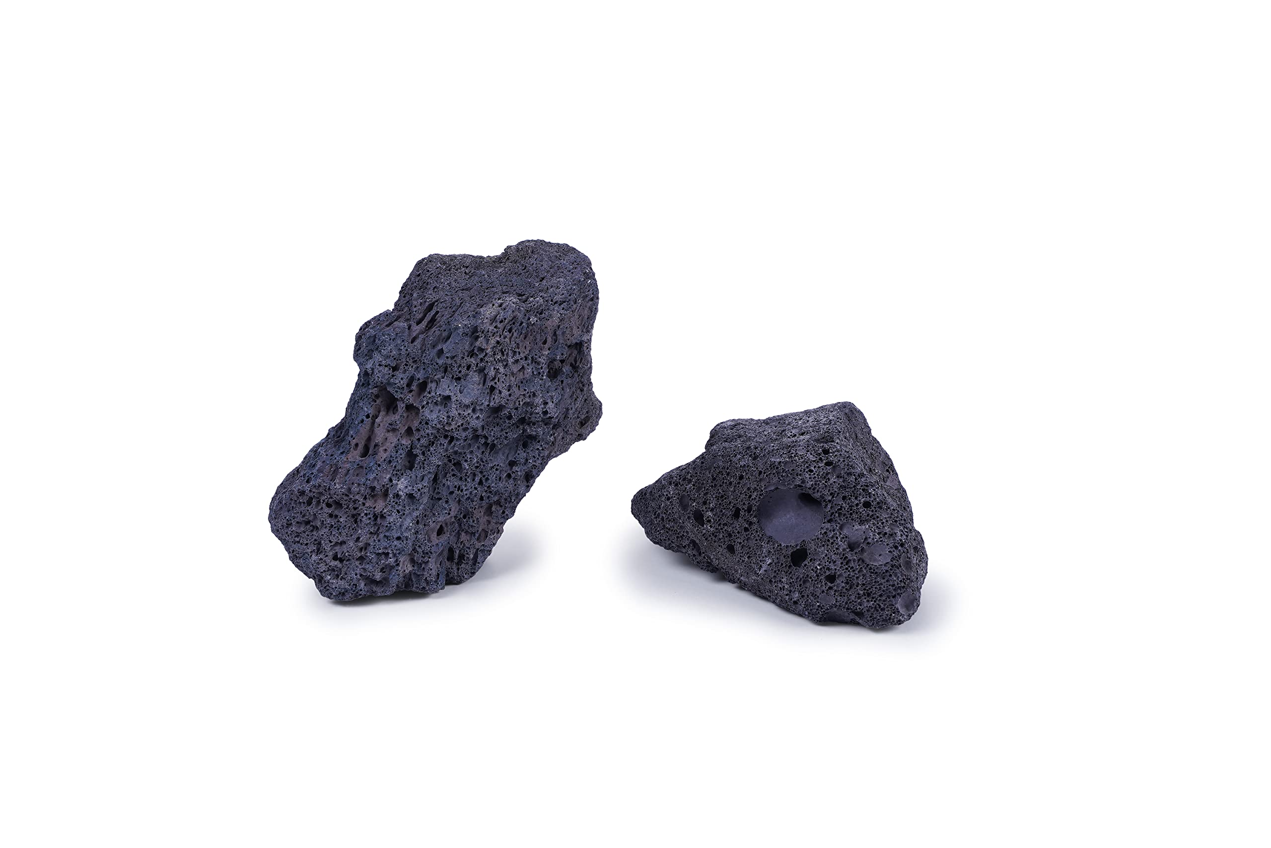 Landen Pierres de Lave Noires pour terrariums, paludarium, vivariums, Reptiles et Amphibiens (7,3 kg, 7,6 à 25,4 cm