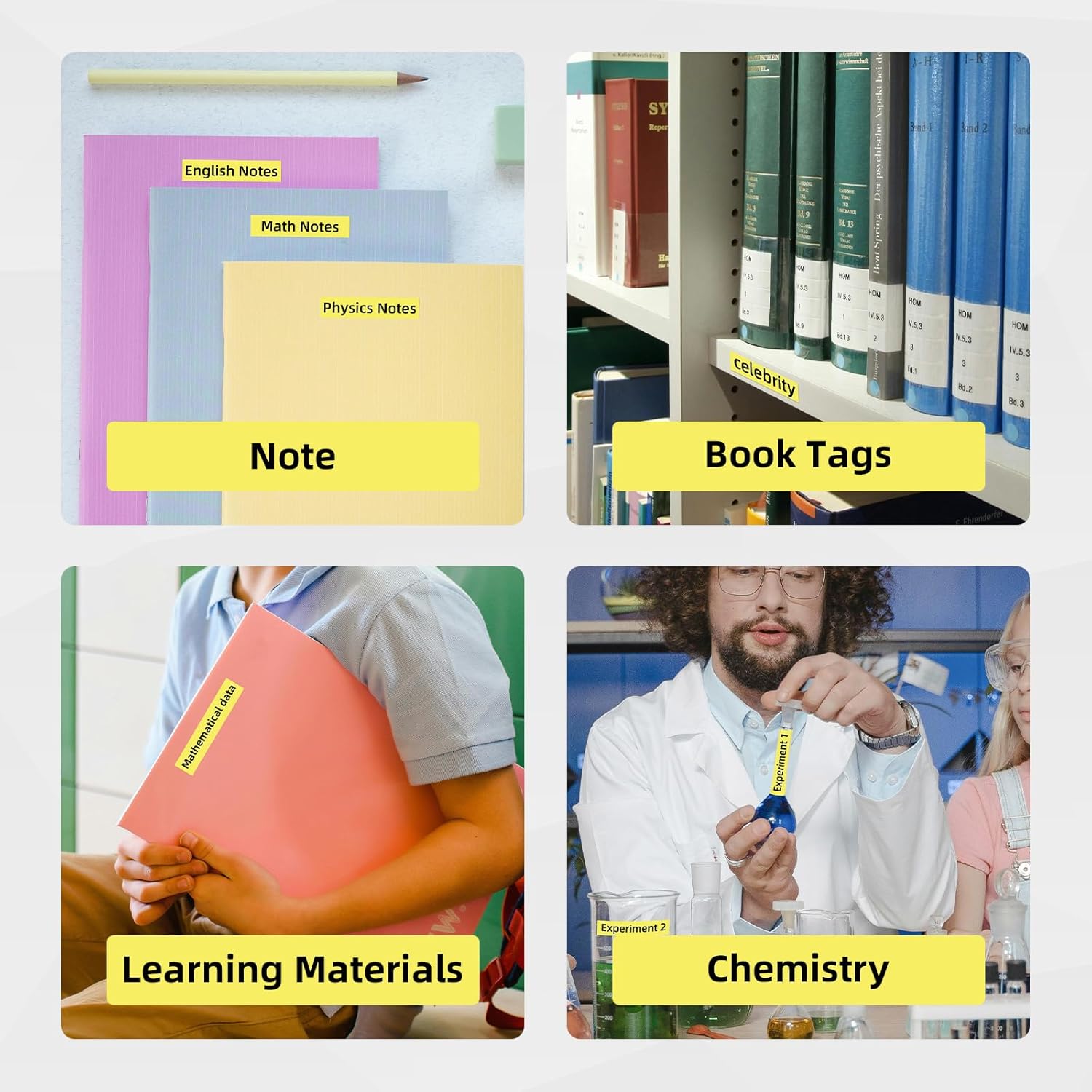 4 Packs Replacement Brother P-Touch Label Tape, Tze Tape 12mm 0.47 Laminated Yellow Tze-631 Tz 631 Tapes Compatible with Brother Label Maker PT-D210 D220 D400 D410 D450 H110 1280 Refills - Image 6