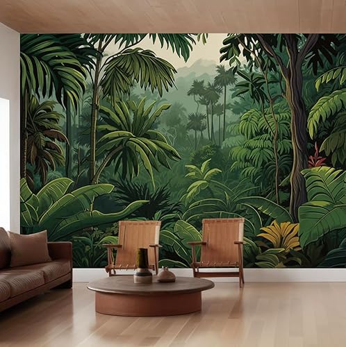 Miniatura 9 de VistaPalette Papel tapiz autoadhesivo con pintura al óleo de la naturaleza del país de las maravillas para despegar y pegar, papel pintado removible