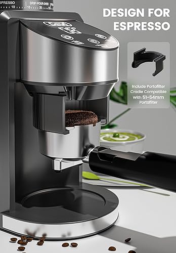 Miniatura 4 de Gevi Molinillo de café de rebabas, molinillo de rebabas ajustable con 35 ajustes de molienda precisos, molinillo de café eléctrico para expreso,