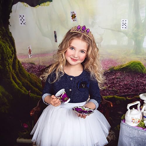 Miniatura 10 de Tiara coronas para mujeres y niñas, tiaras elegantes de corona de princesa para mujeres, nupciales, bodas, bailes, cumpleaños, cosplay, Halloween