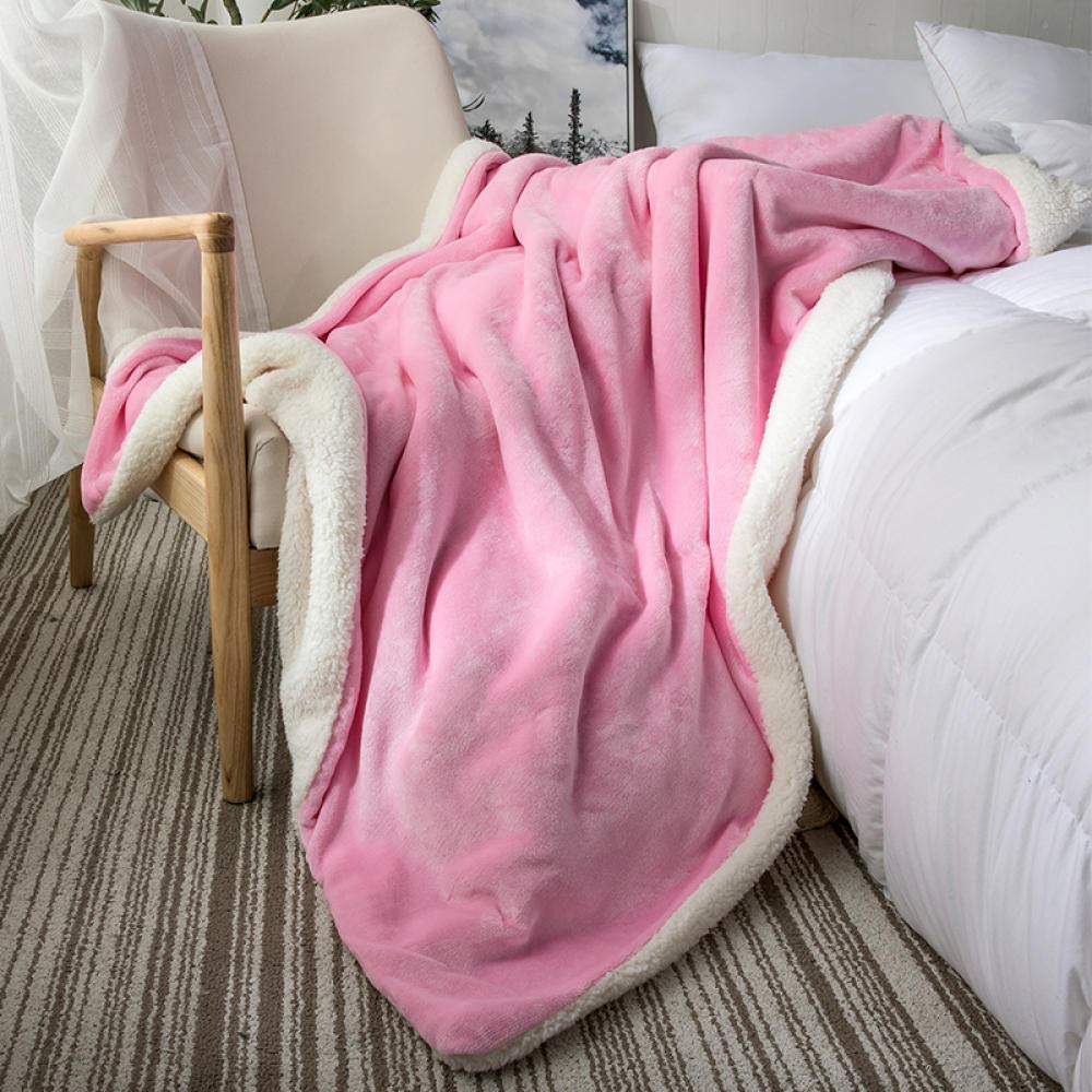 Tafts Coperta In Pile Sherpa Reversibile – Morbida E Ultra Comoda 510g/mq, Rosa Cipria, Lavabile In Lavatrice - 2