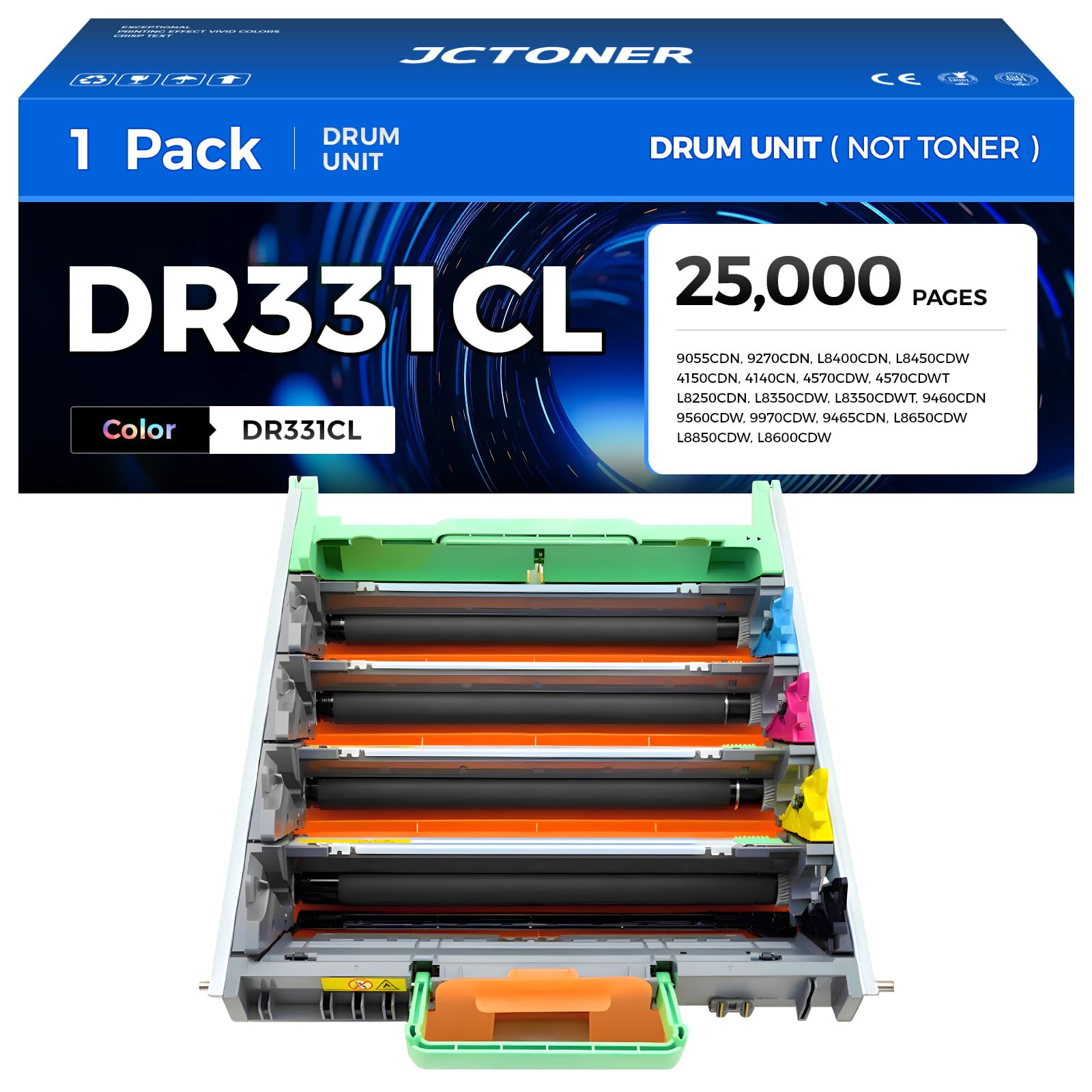 DR331CL Drum Unit Replacement Compatible for Brother DR-331CL Imaging Drum MFC-L8850CDW HL-L8350CDW MFC-L8600CDW HL-4150CDN MFC-9970CDW DCP-L8400 9050 9055 L8450 HL-L8250 L8650 L8850 4570CDW Printer