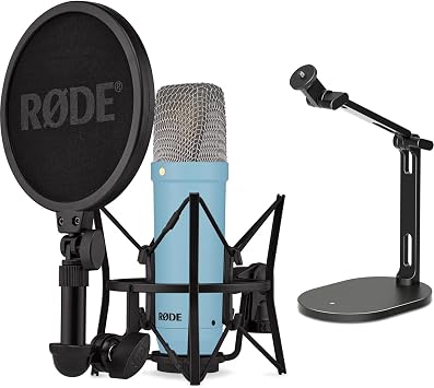 Rode NT1 Signature Series Condenser Microphone with Desk Stand - Blue
