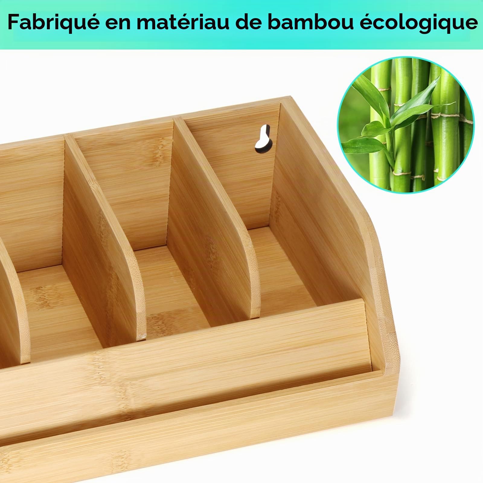 B4Life Organiseur de ceinture, 7 compartiments pour homme, support en bambou pour placard et tiroir, présentoir pour cintres muraux (jaune)
