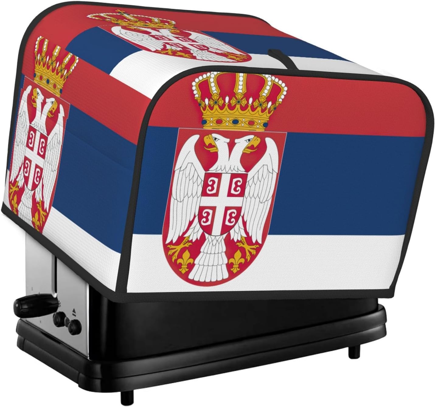 Flag Of Serbia Print 4-Slice Toaster Cover Kitchen Appliance For Bread Home Protector Daily Usability