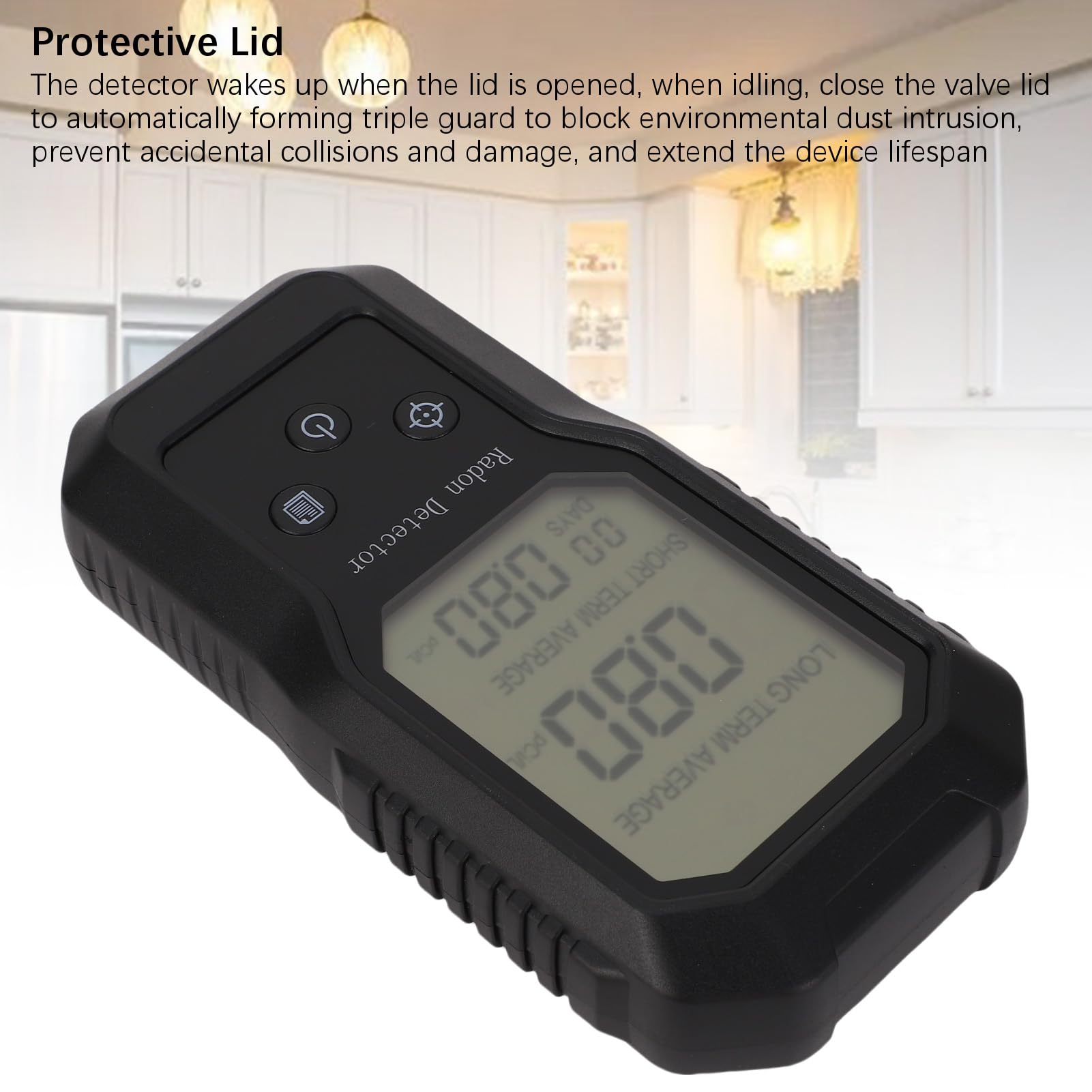 Digital Radon Gas Detector Accurate Home Tester with Quick Results for