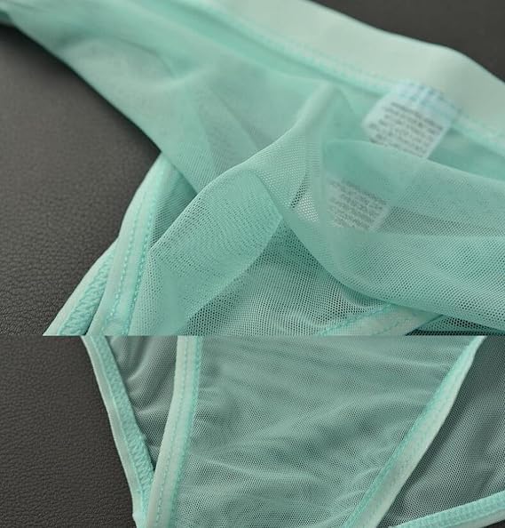 Faringoto Men Underwear Jockstrap Transparent Stretchy Mini Bikini Thong Pouch