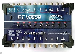 مضخم صوت مون اي تي فيجن للعمل مع إشارة من 2 قمر صناعي وإشارة أرضية من أجهزة اس ام ايه تي في (هوائي مركزي لتوزيع الإشارة من الأقمار الصناعية والبث الأرضي)