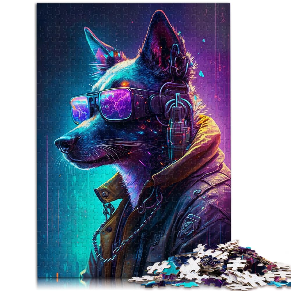 Jigsaw Puzzles for Adults Colored mechanical dog 1000 piece jigsaw puzzle for adults and kids for Adults & Kids Age 12 Years Up Cardboard Puzzles Relax Puzzles Games Size: 26x38cm