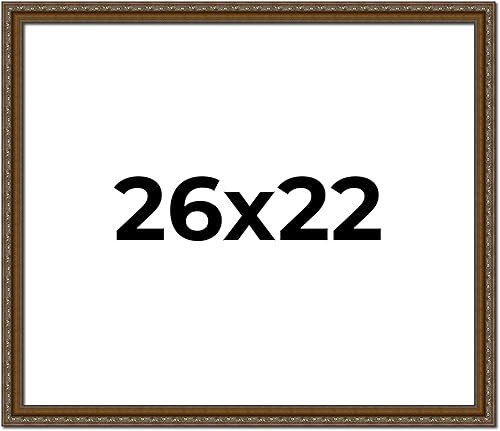 Miniatura 184 de Marco de fotos completo de madera dorada envejecida de 16 x 20 pulgadas con plexiglás acrílico UV, parte trasera de tablero de espuma y accesorios