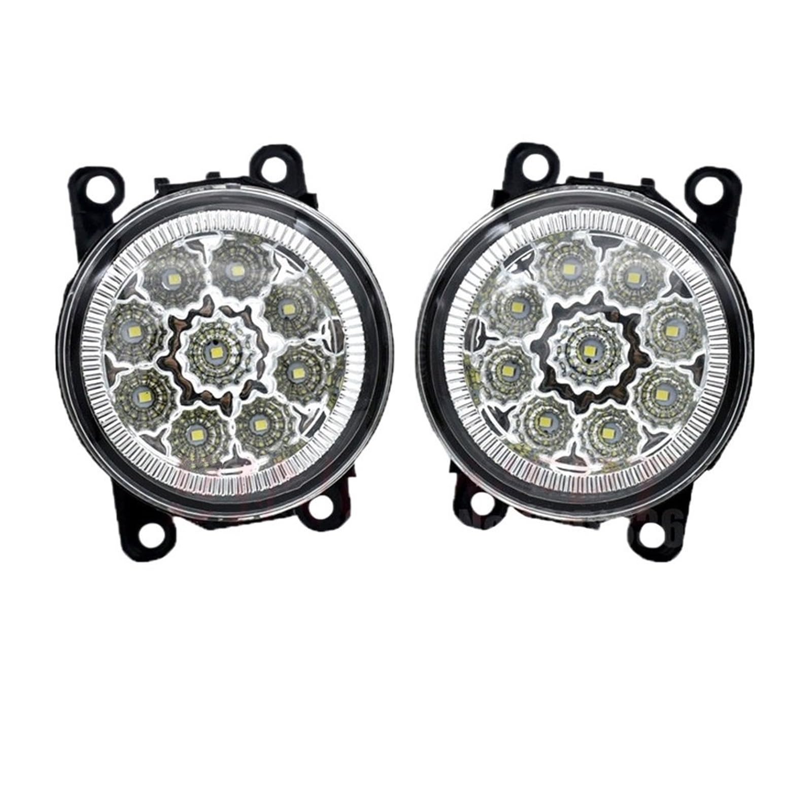 Światła drogowe Do L200 Triton Strada Hunter 2006-2015 | 2x Okrągły Przedni Zderzak LED Światła Przeciwmgielne Halogenowe Lampy Przeciwmgielne(White LED Fog Light)