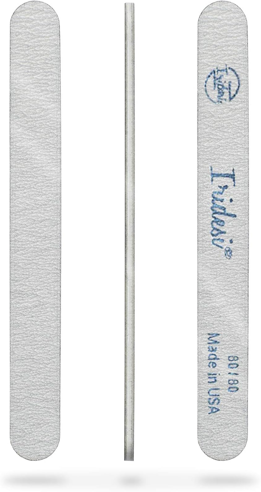 Iridesi Zebra Nail Files Washable Emery Board 7 Inches Long 3/4 Inch Wide Made in USA 80/80 Grit 12 Fingernail Files Per Pack