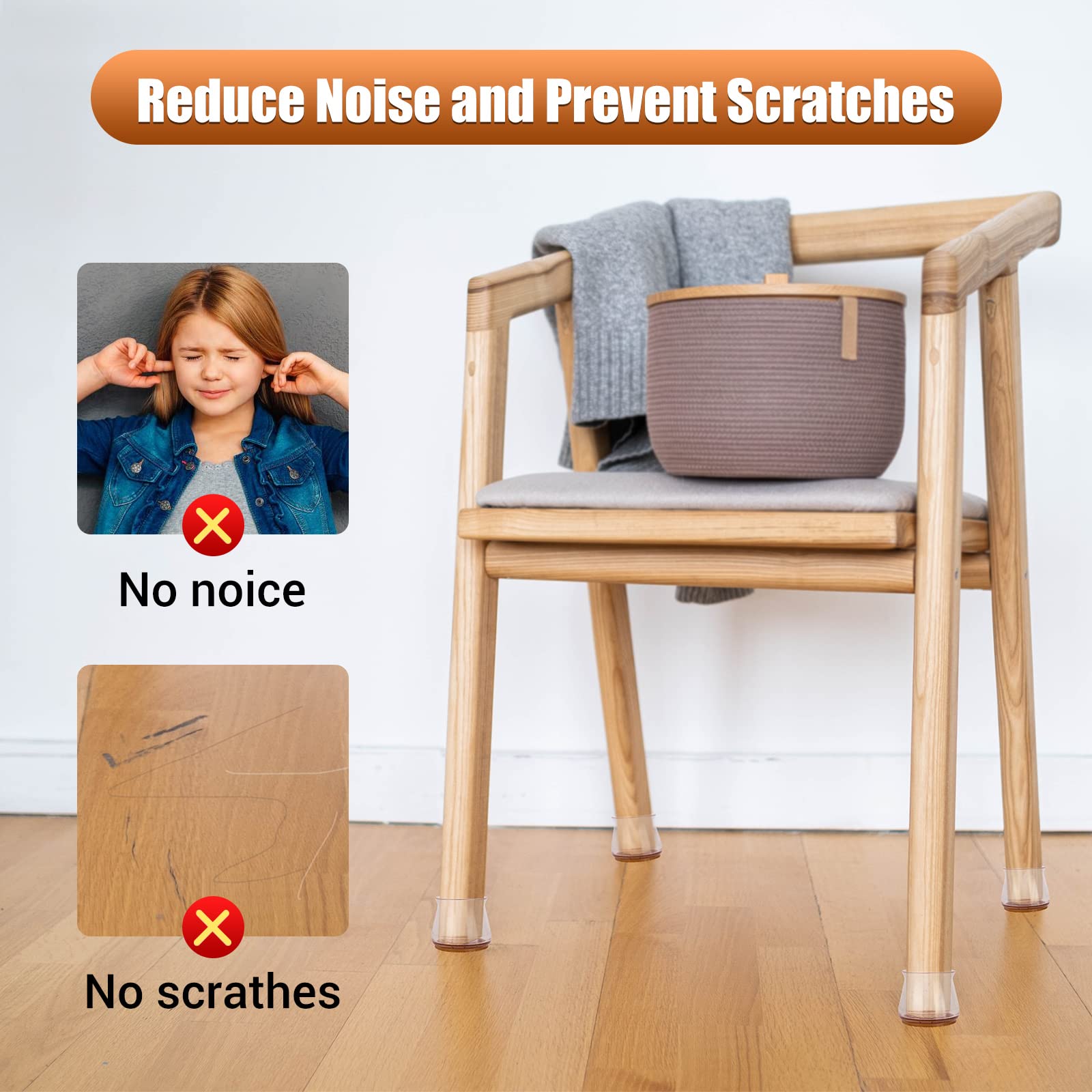 Amazon.co.jp: チェア レッグ フロア プロテクター 48 パック、椅子用