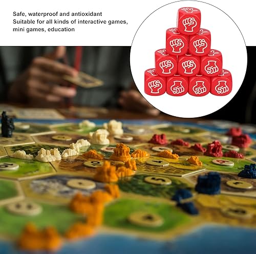 Miniatura 3 de Juego de dados educativos, 10 unidades, 0.79 x 0.79 x 0.79 pulgadas, 6 caras, juego de dados educativos para adivinar, color brillante para fiestas